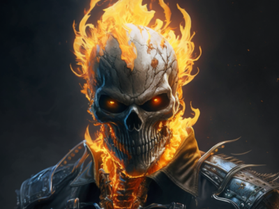 IA ghost rider movie made with midjourney