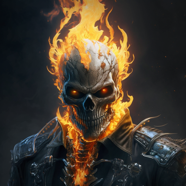 IA ghost rider movie made with midjourney