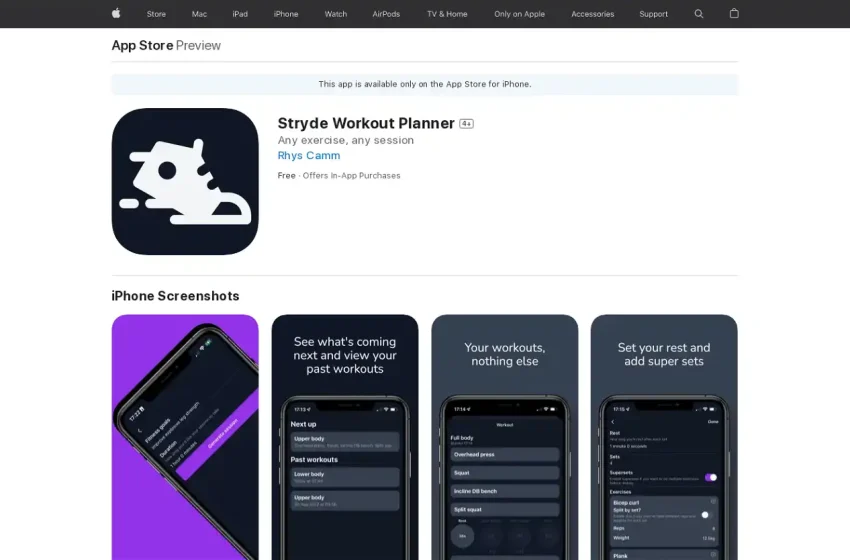  Stryde Workout Planner