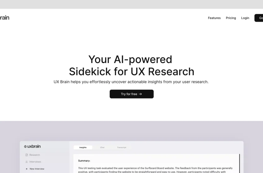  UX Brain: Transformando Insights de Pesquisas de Usuários em Ações.