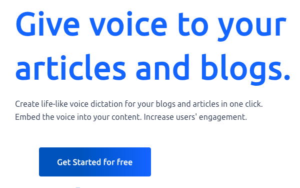  Voicera: Dê vida às suas criações escritas com uma voz realista.