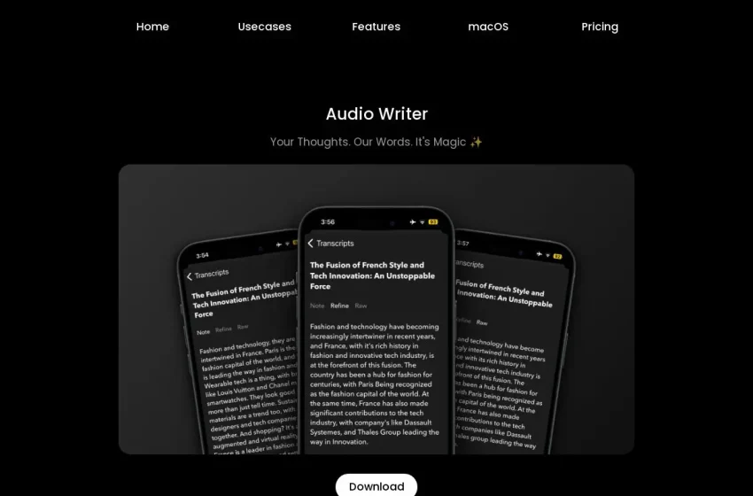  Audio Writer: