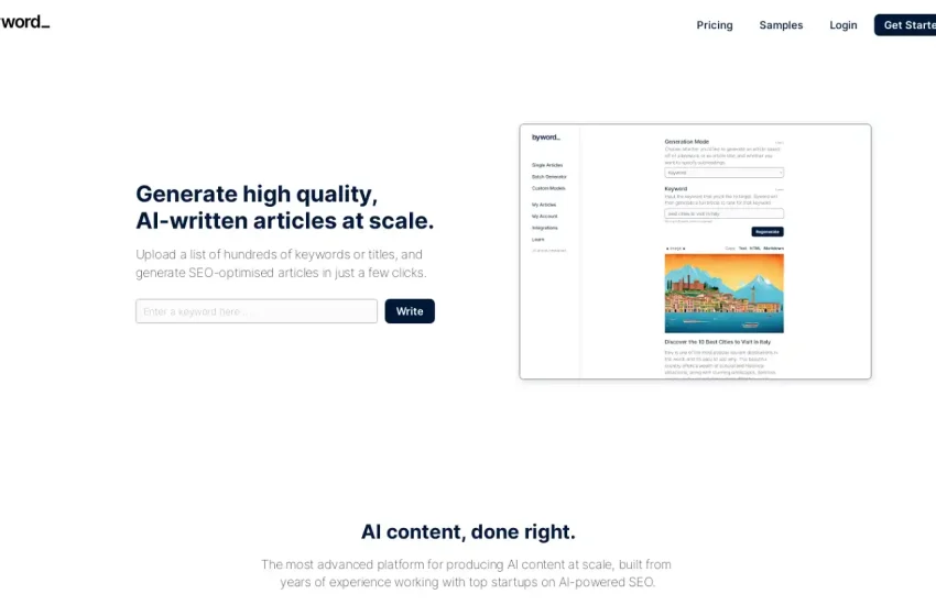  Byword.ai: A Ferramenta IA Que Transforma SEO em Arte