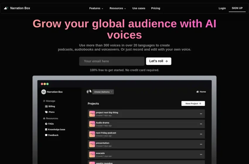  Narration Box: Sua Ferramenta de Narração por IA para Conteúdo de Áudio Incrível!