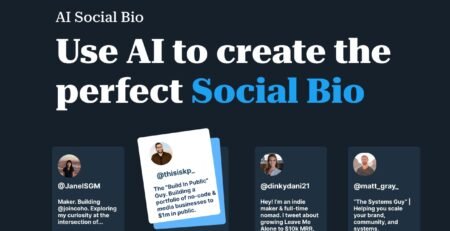 Ai social Bio website