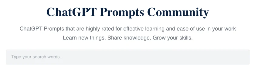  ChatGPT Prompts: Uma Comunidade de Aprendizagem e Crescimento.