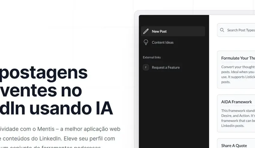  Mentis: Gere Post para Linkedin com IA